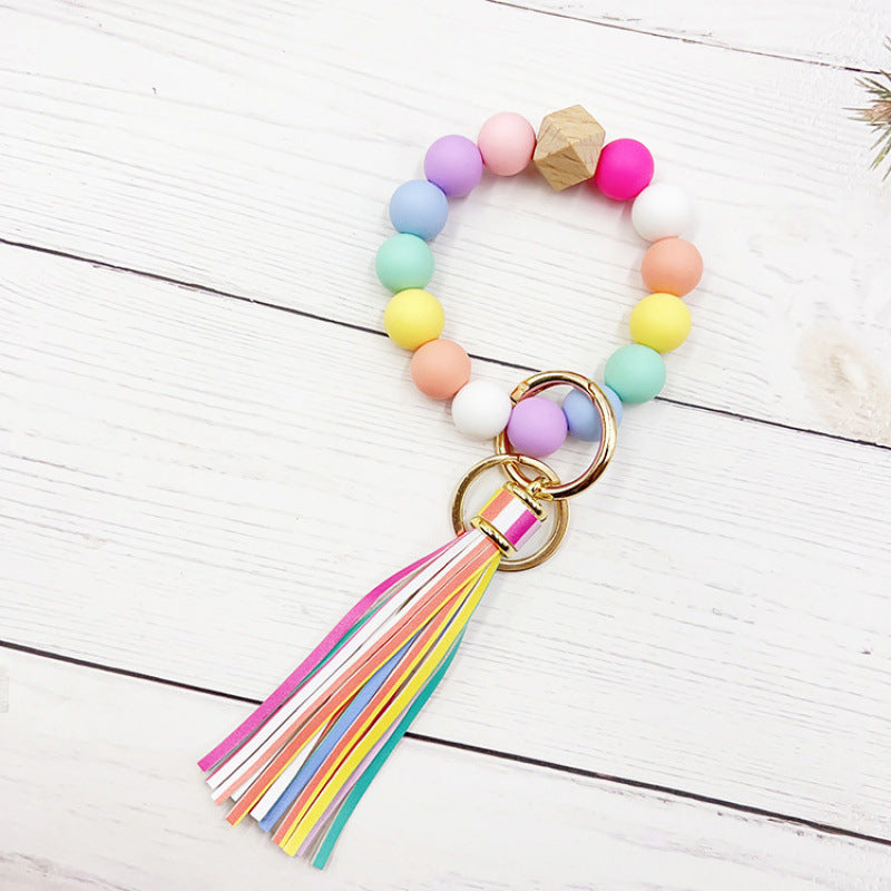 Silicone Tassel Bead Bag Accessory Pendant