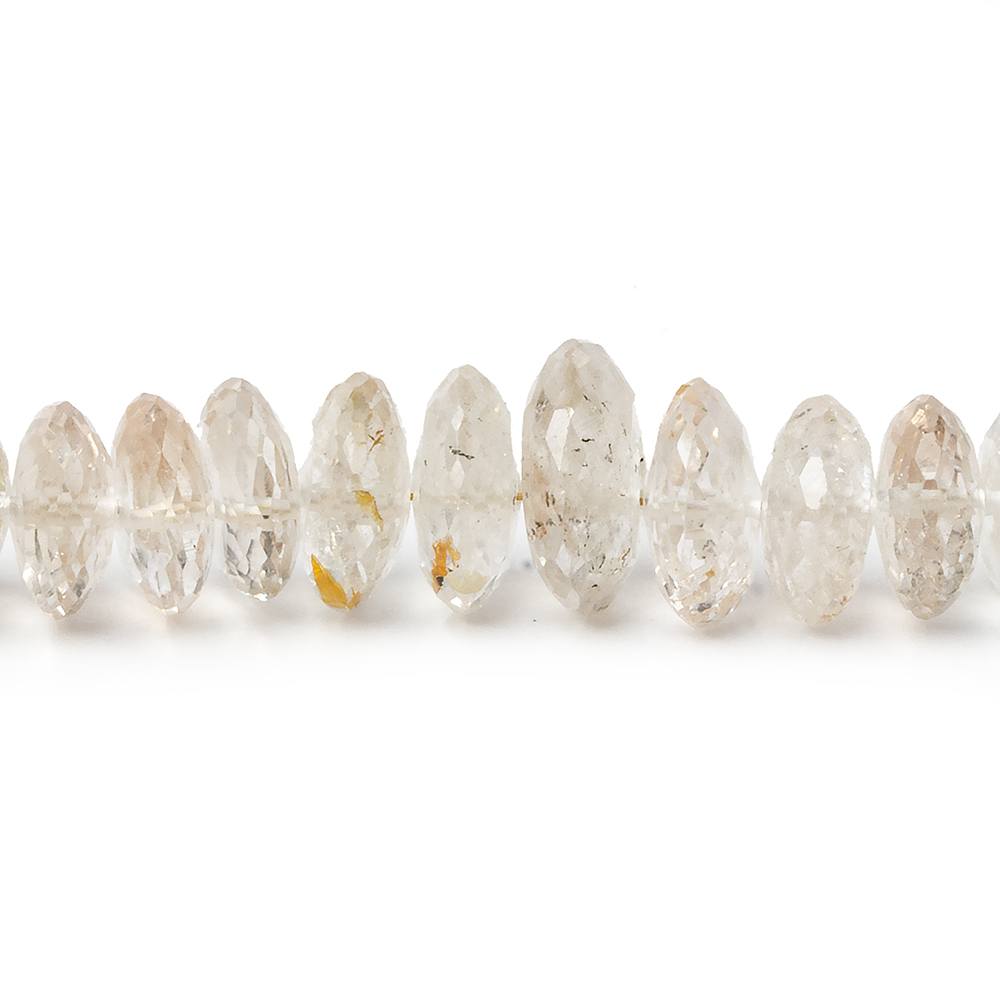 5-11.5mm Precious Topaz Faceted Rondelle Beads 16 inch 125 beads AA Grade