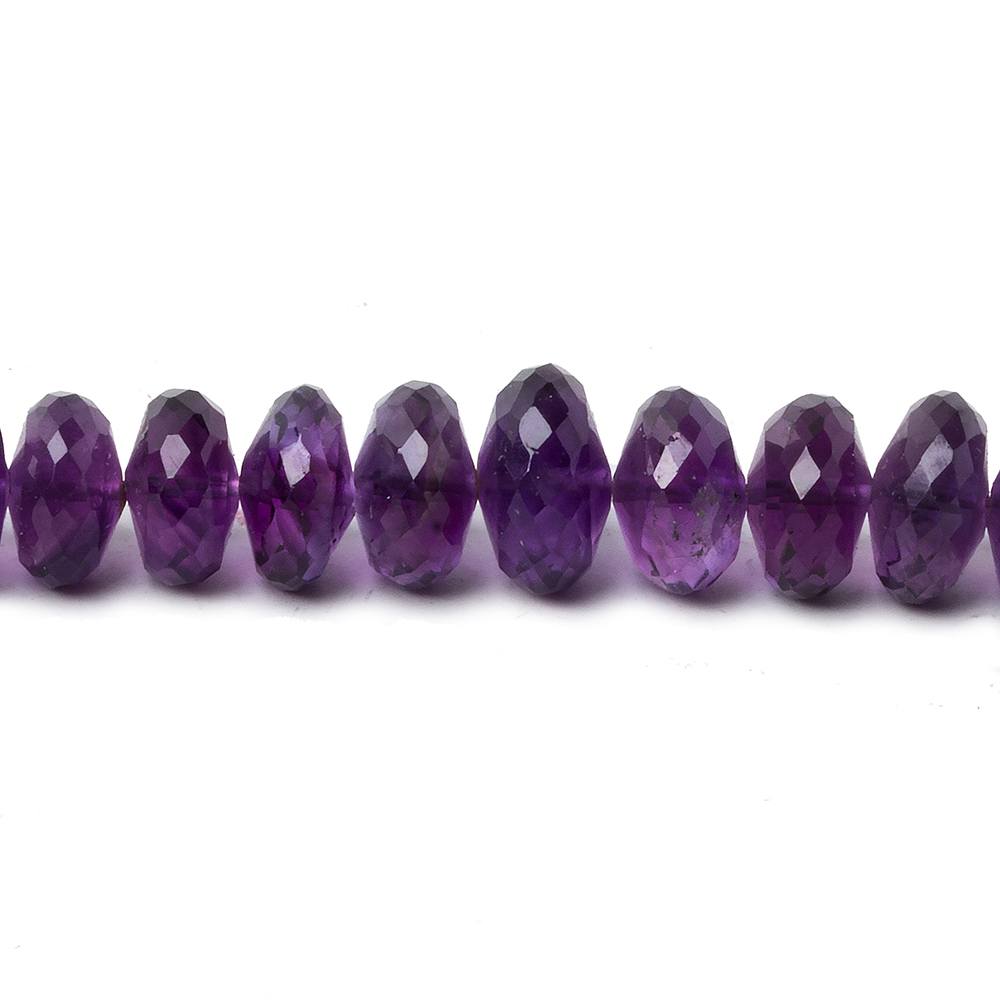 5-9mm Amethyst faceted rondelle beads 16 inch 112 pieces AA