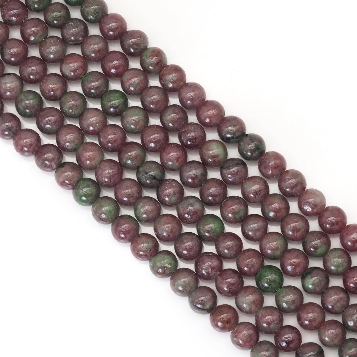 Genuine Red Green Garnet Round Smooth Beads, Sku#U1715