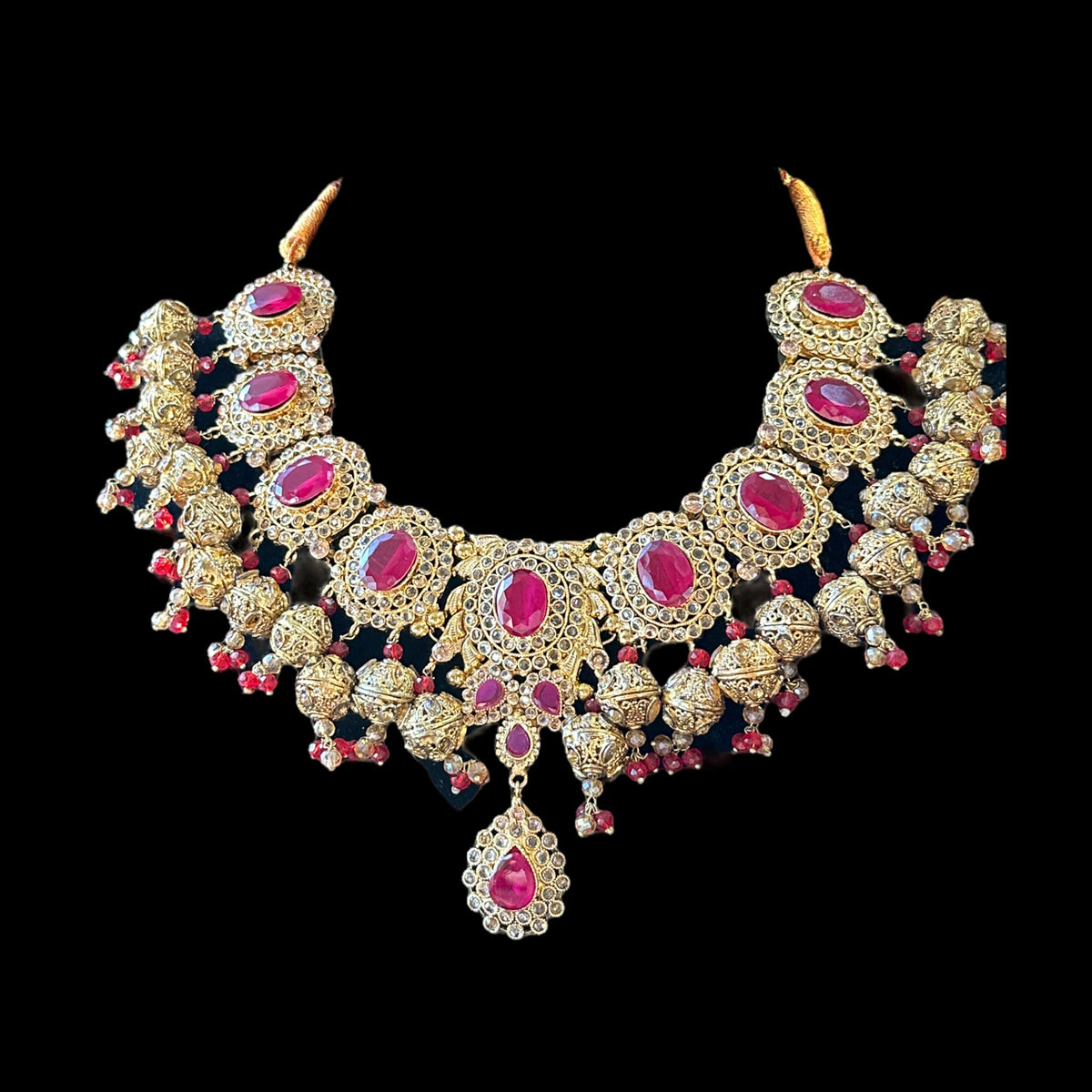 DNS92 Anika necklace in rubies (READY TO SHIP)