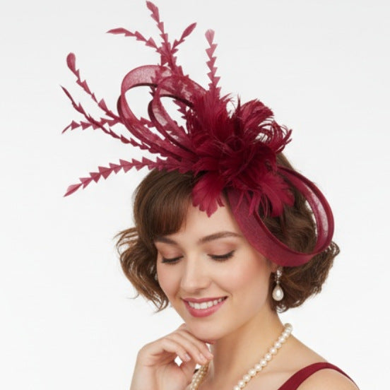 Creative Retro Elegant Green Feather Hair Accessory