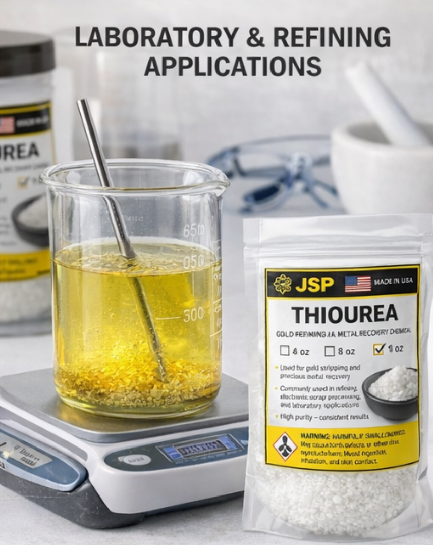 Thiourea 16 oz – Gold Stripping & Precious Metal Refining Chemical
