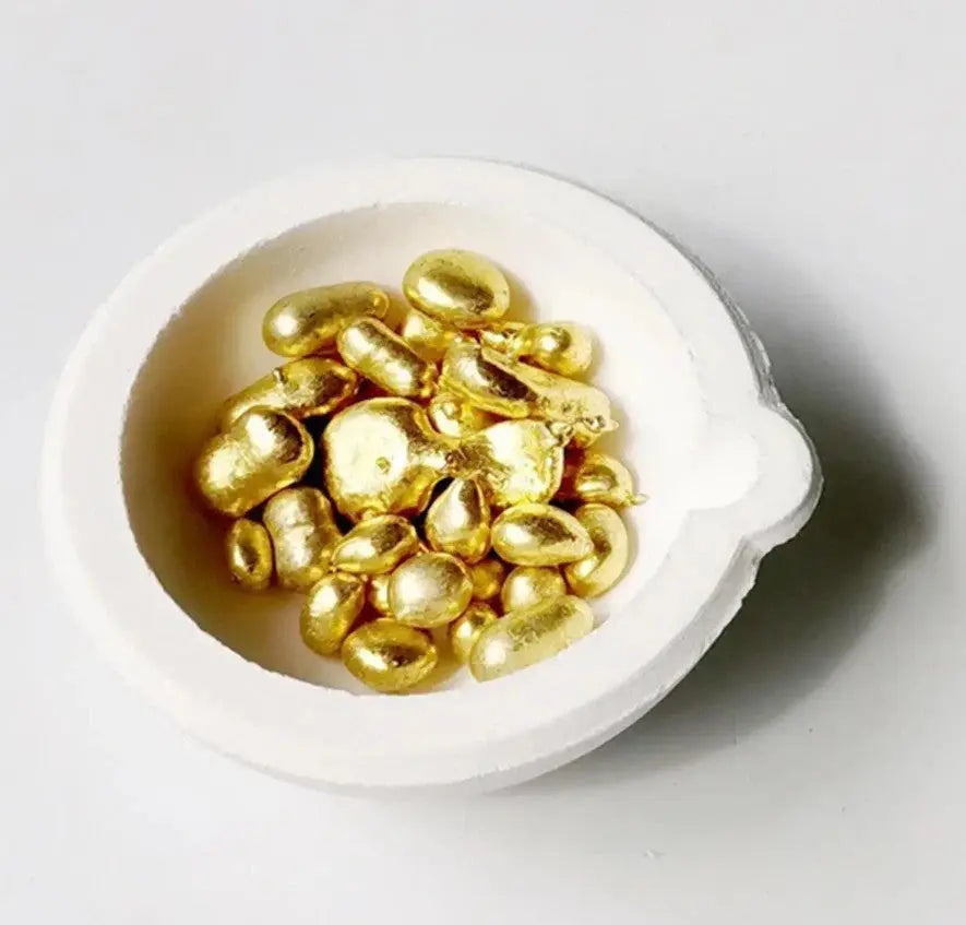 2500 Gram Ceramic Alumina Crucible Dish Cup Melting Casting Refining Gold Silver