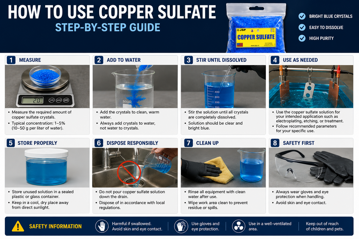 Copper Sulfate Crystals 2 oz Root Killer Algae Control Electroplating Crystals