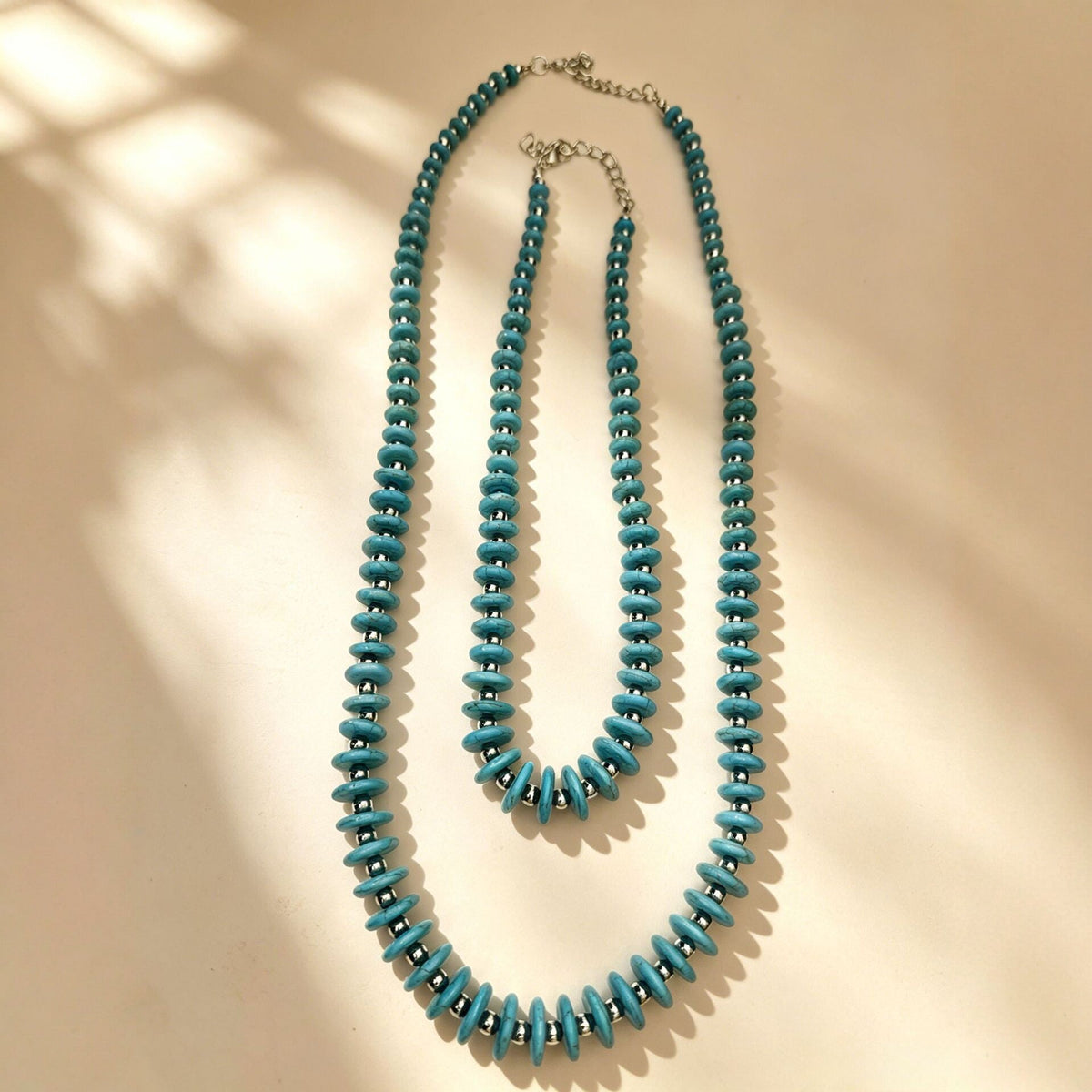 Fashionable Vintage Turquoise Layered Necklace