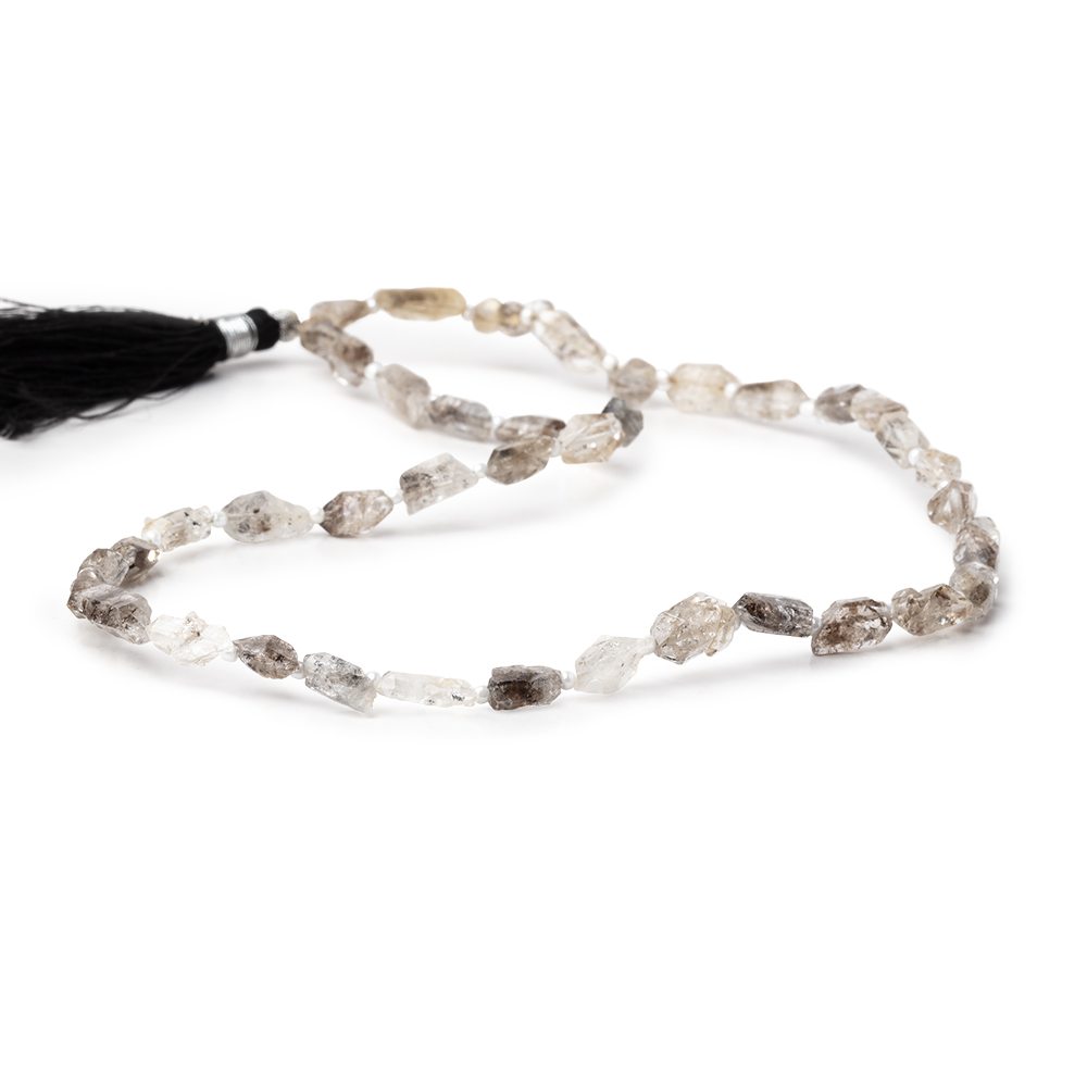 Double Terminated Quartz natural crystal beads 15 inch 42 pieces 5x4-11x6mm