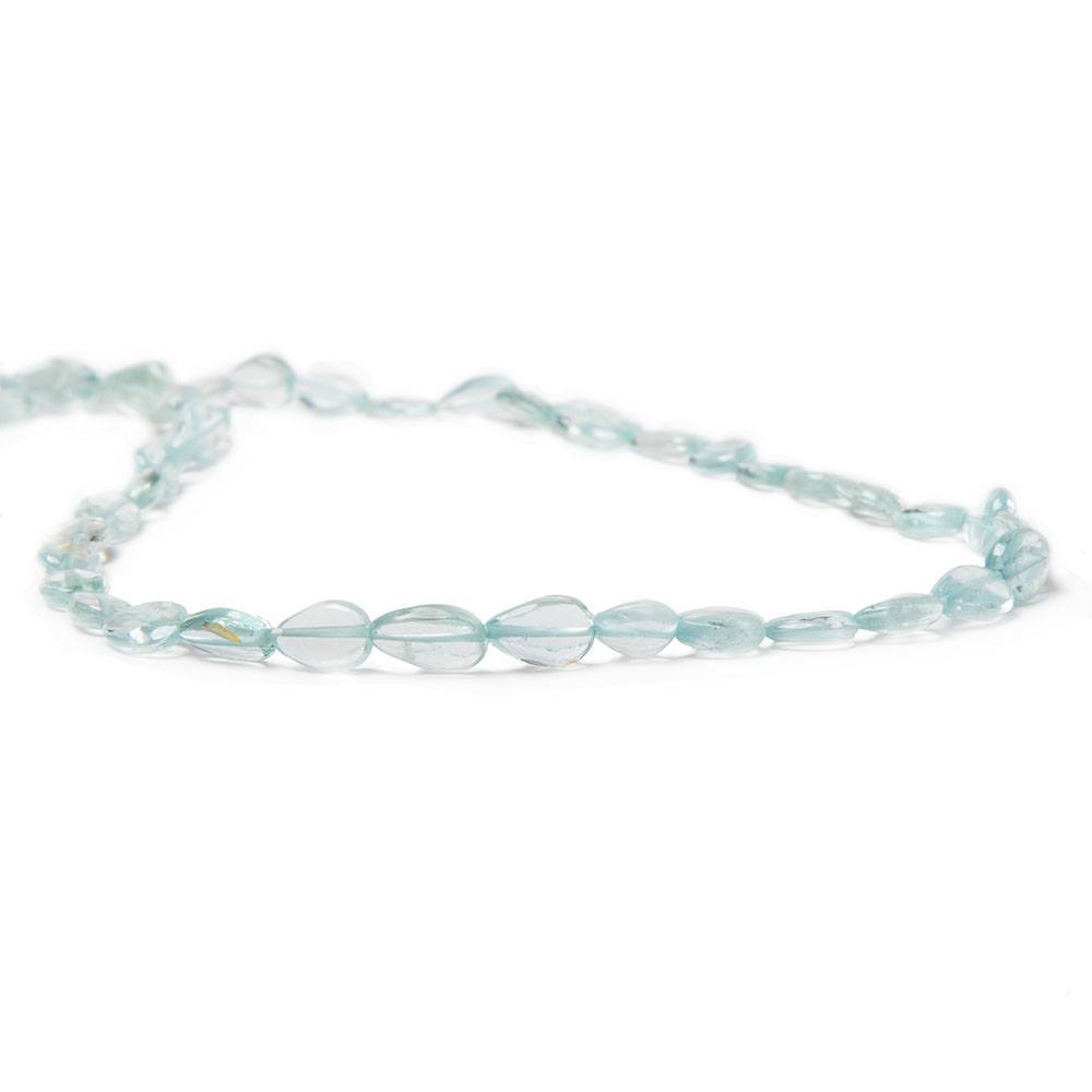 6-7mm Aquamarine Straight Drilled Plain Pear 14 inch 52 pieces