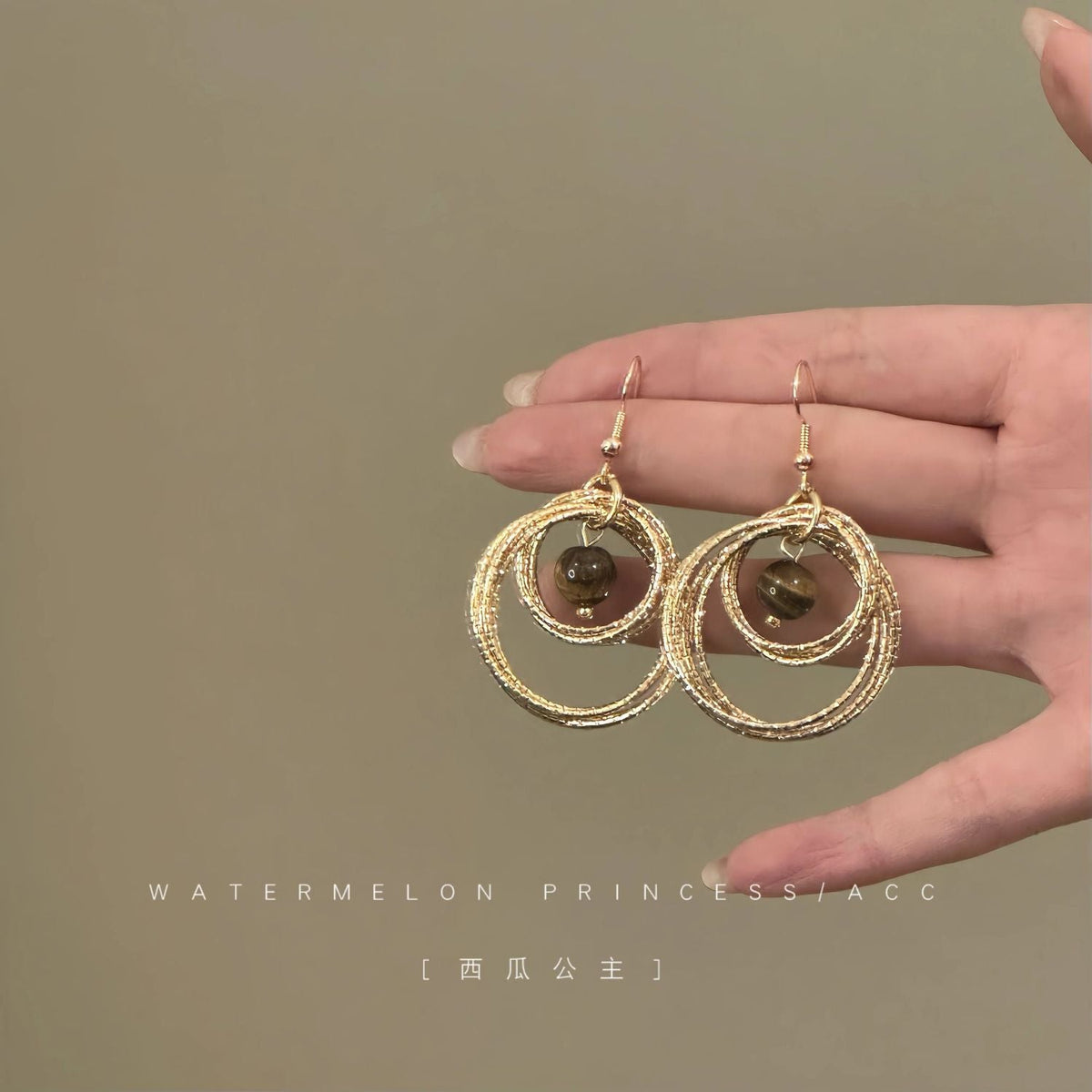 2026 Hot Sale Golden Tiger's Eye Earrings, Elegant & Unique Women's Jewelry