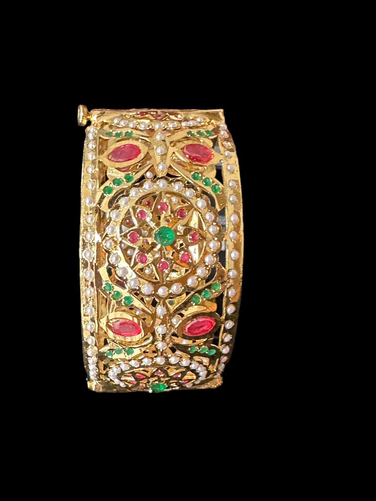 B191 Numaira ruby emerald jadau bangles(READY TO SHIP )