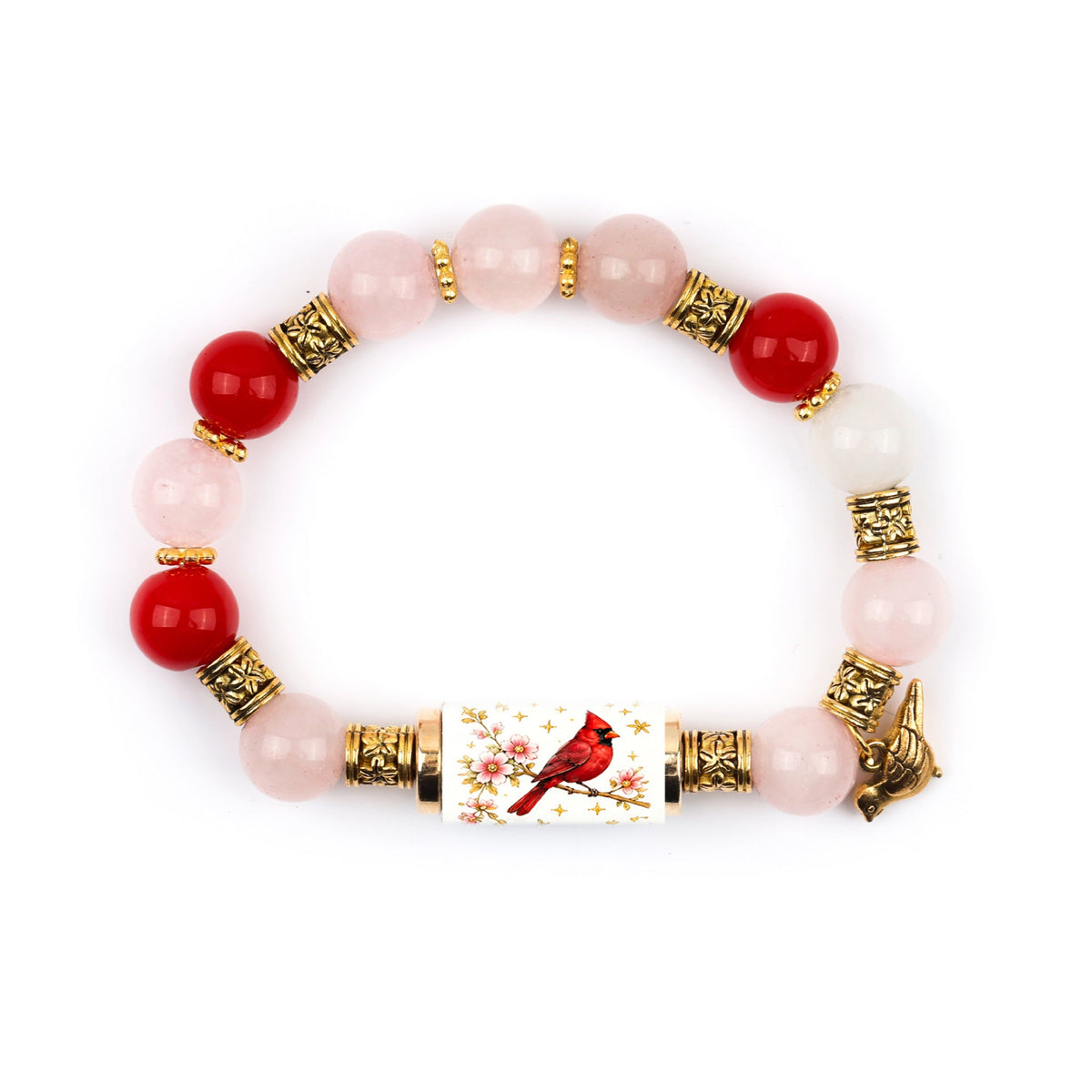 Women Alloy Gold Plated Bracelet With Cross Charm, Elegant White Chalcedony Inlaid Cross Bracelet