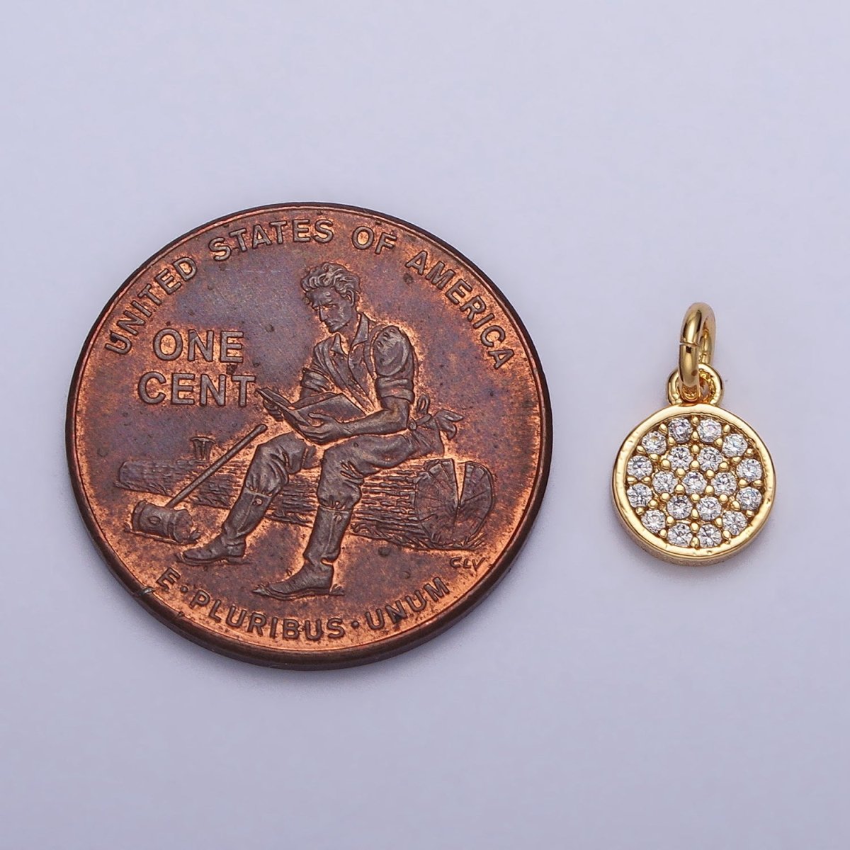 6.5mm Clear Micro Paved CZ Round Add-On Charm in Gold & Silver | AC309 AC310