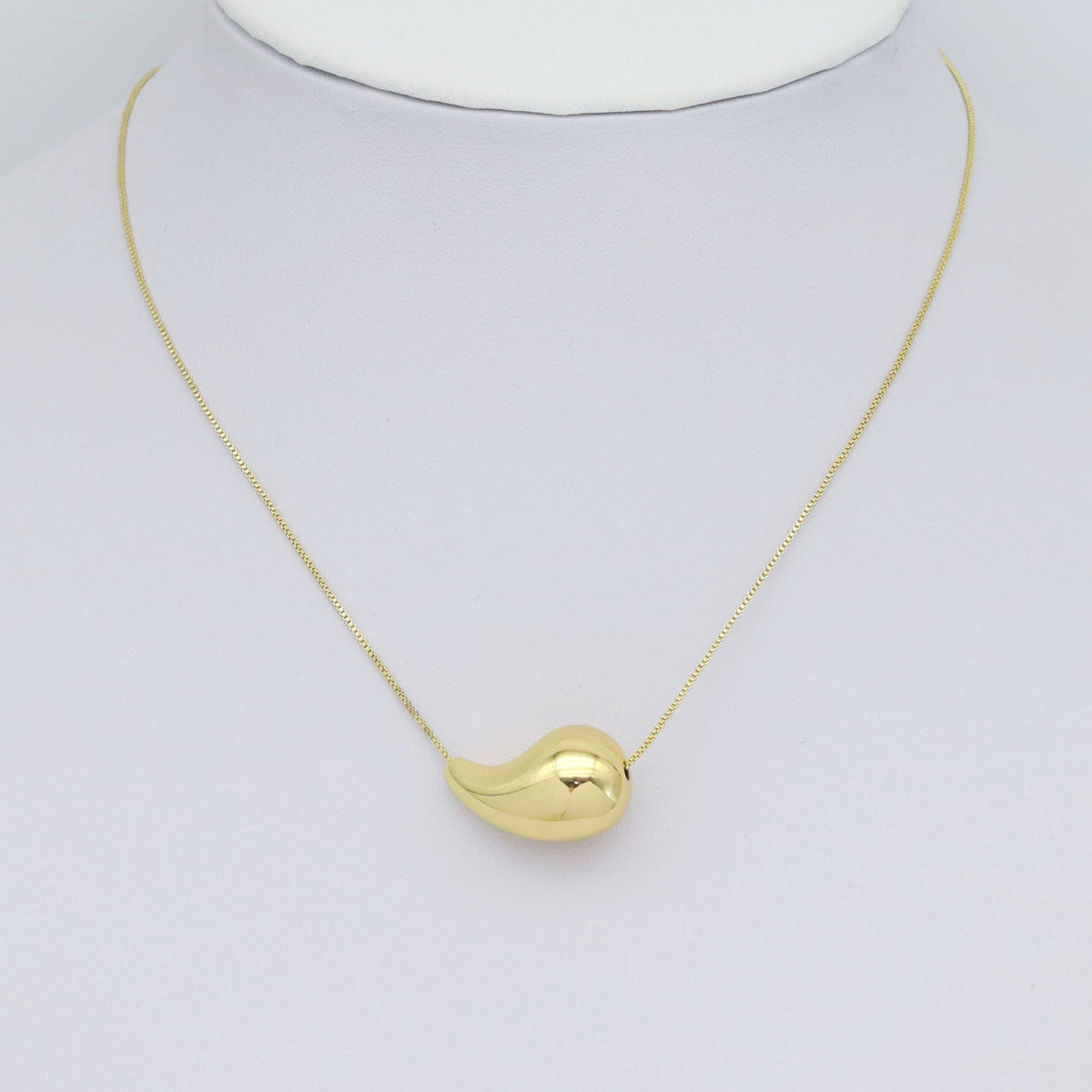 Gold Silver Teardrop Charm Pendant, Sku#JL199