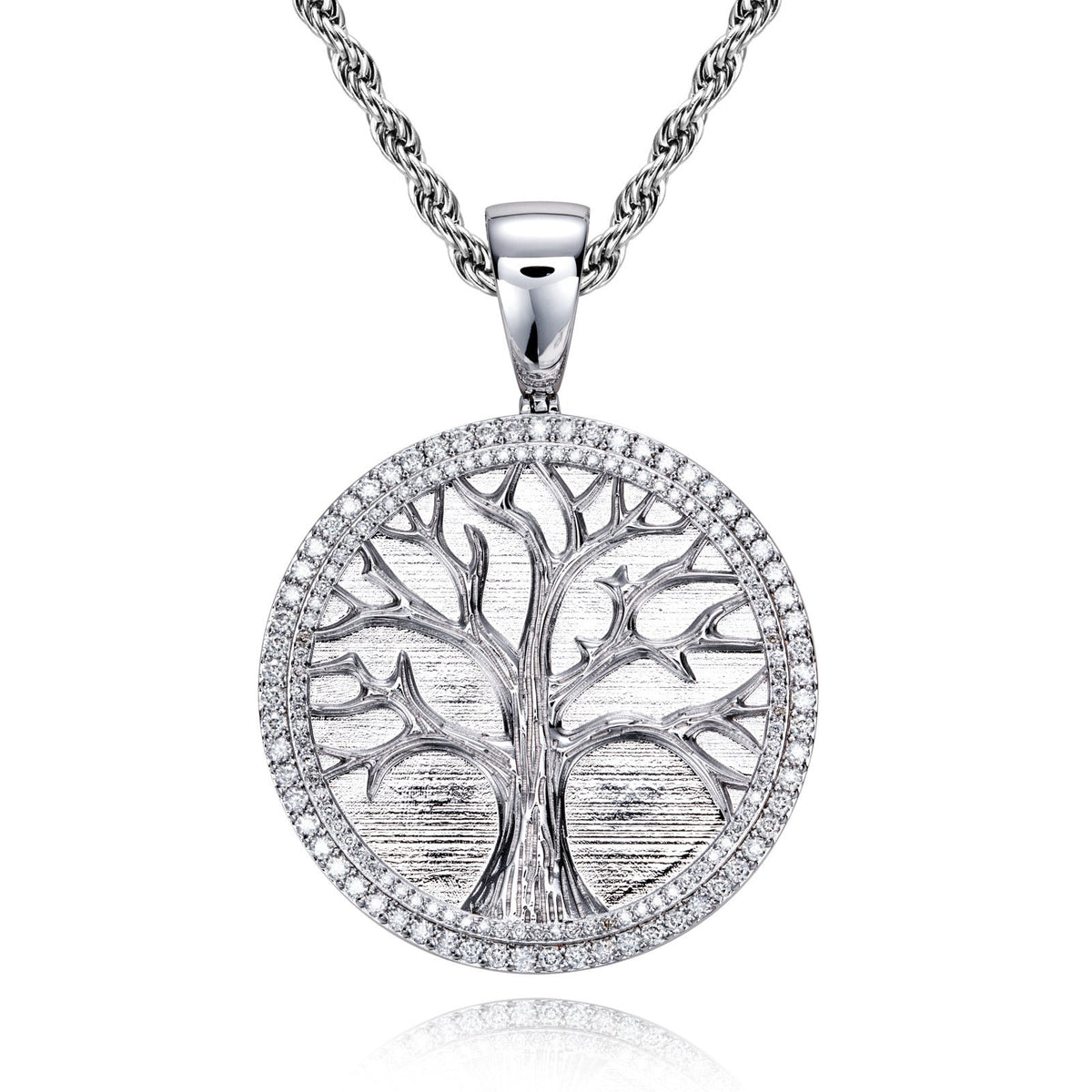 Minimalist Light-Luxury Copper Pendant With Diamonds Christmas Tree Design