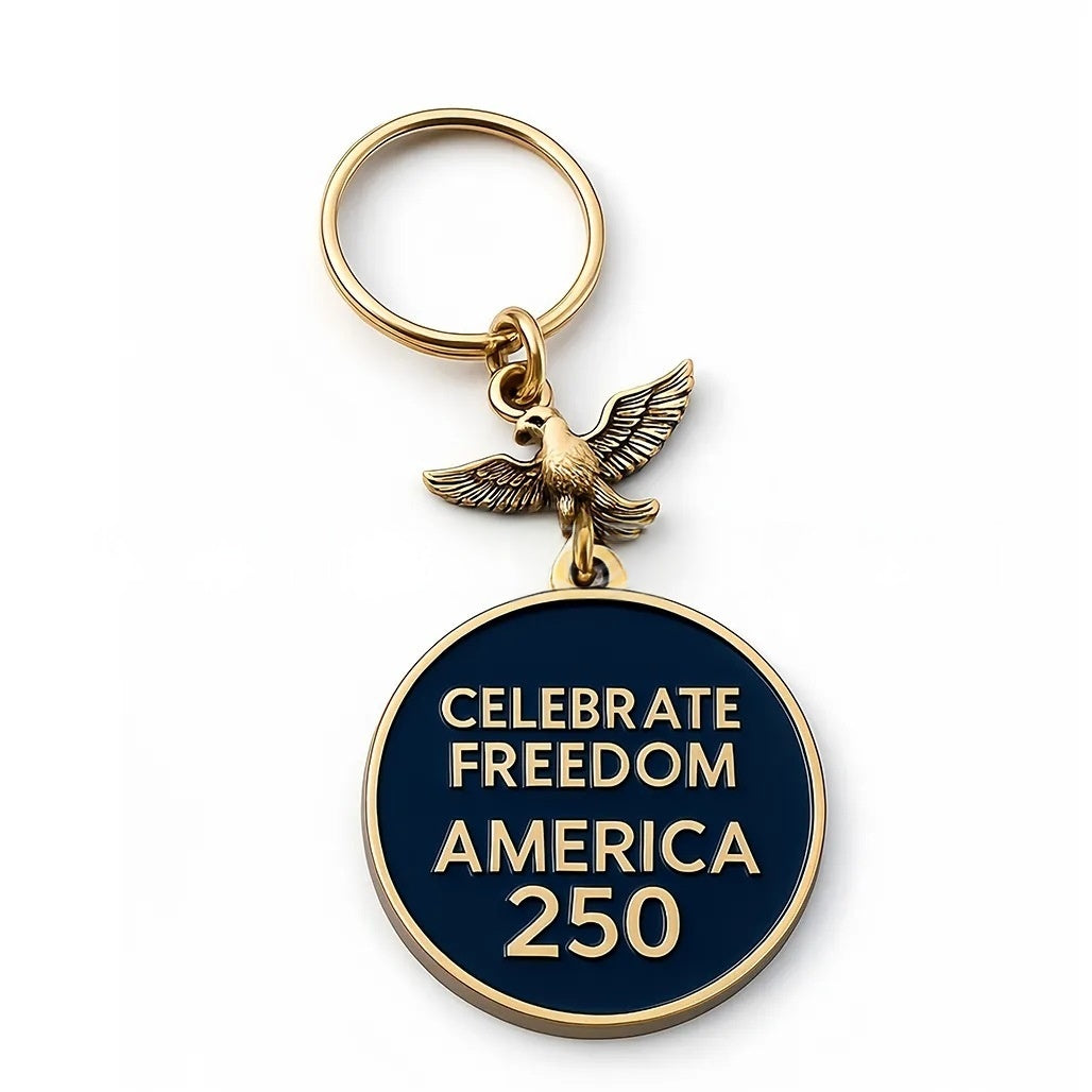 250th Anniversary Medal 2D Acrylic Keychain Pendant