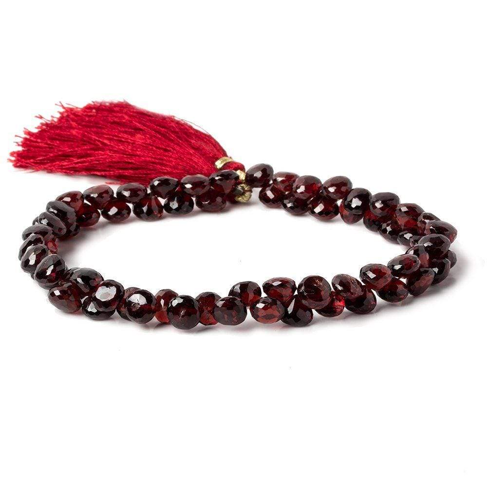 6mm Mozambique Garnet Beads Candy Kiss Briolette 7.75 inch 67 pieces
