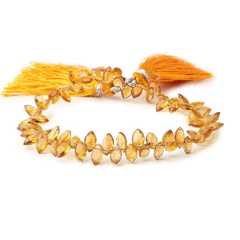 6x4-8x4mm Madeira Citrine Faceted Marquise Beads 8.5 inch 75 pieces
