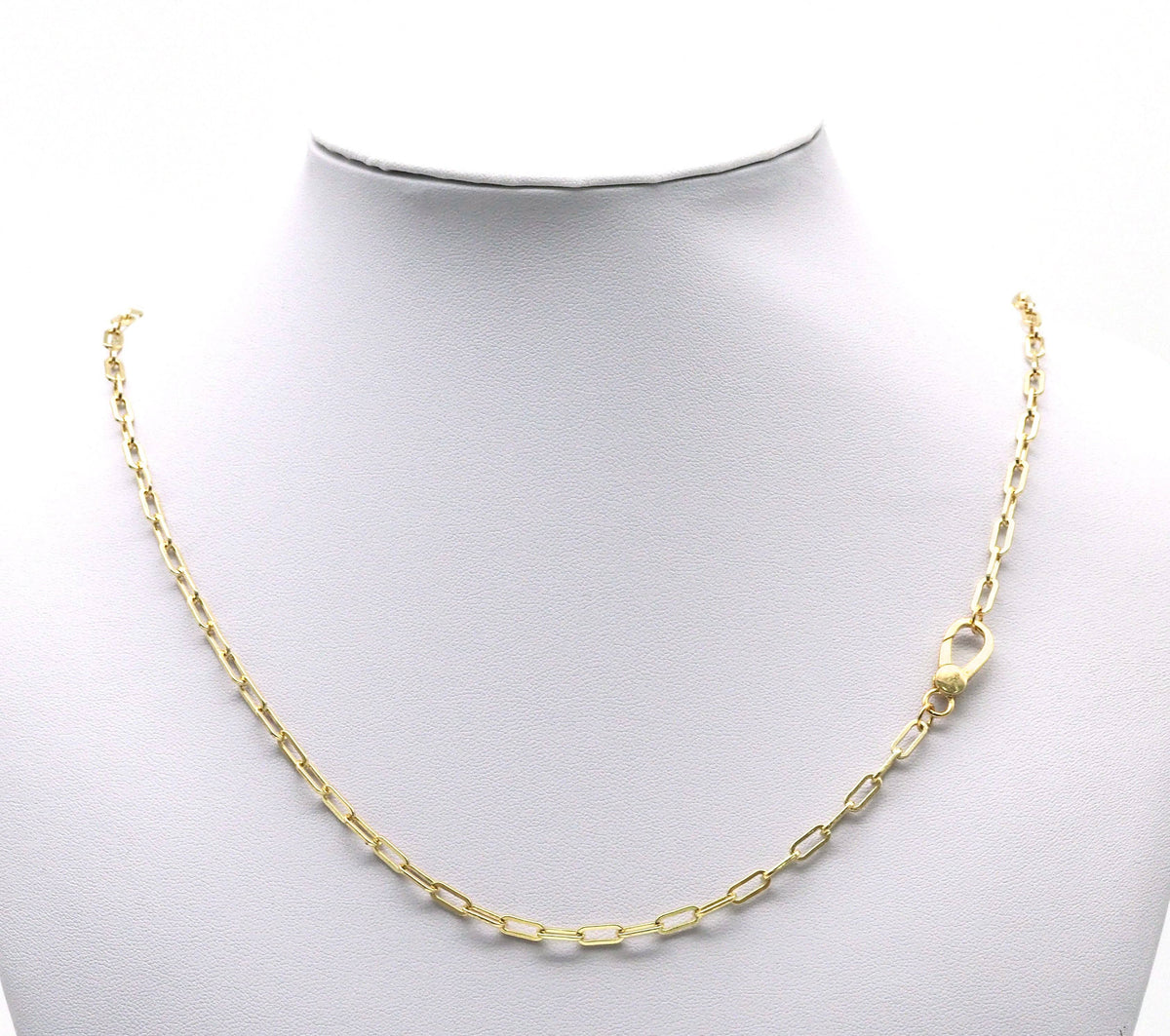 Plain Gold Oval Teardrop Lobster Clasp, Sku#H338