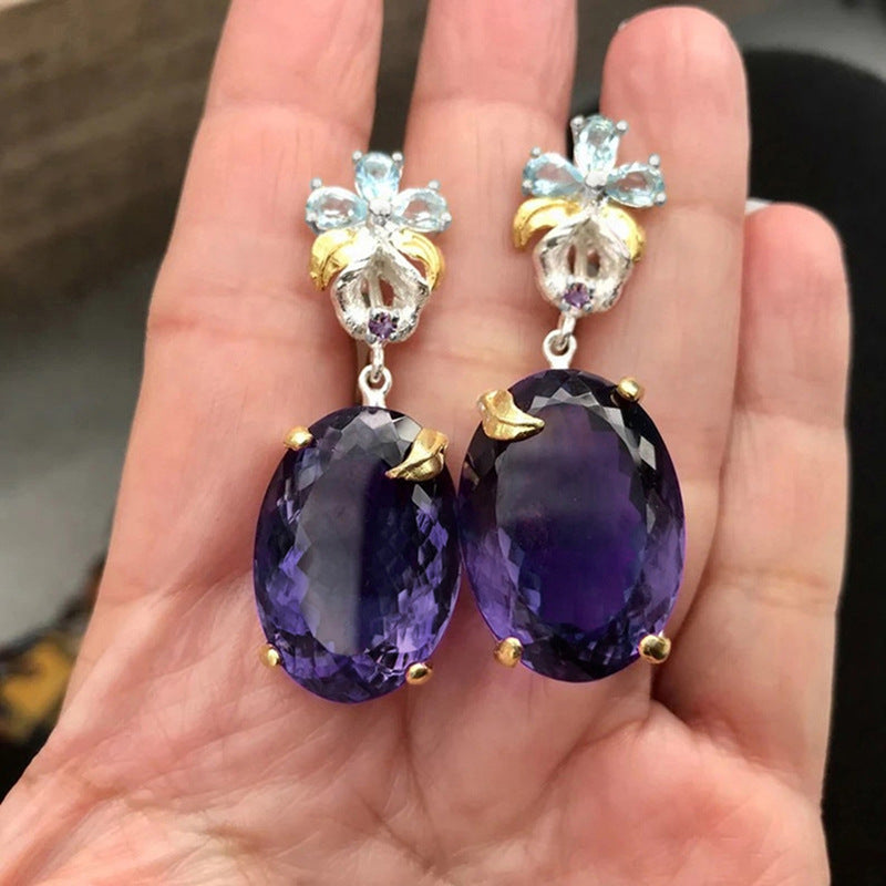 Luxury Floral Earrings For Women Stylish Light Luxury Design