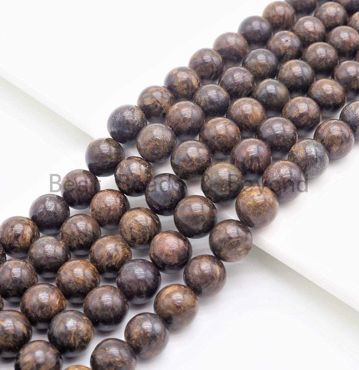 Quality Natural Bronzite Round Smooth Beads,6mm/8mm/10mm/12mm beads, Bronzite Brown Gemstone, 15.5inch strand, SKU#U388