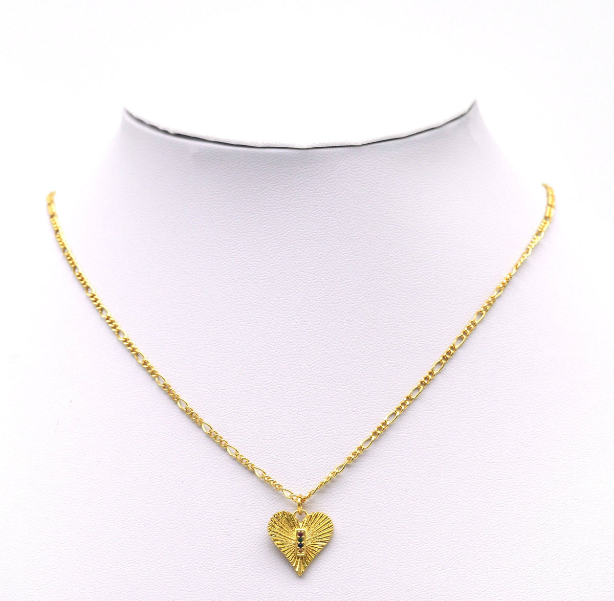 Colorful Rectangle On Heart Charm, Sku#F1474C