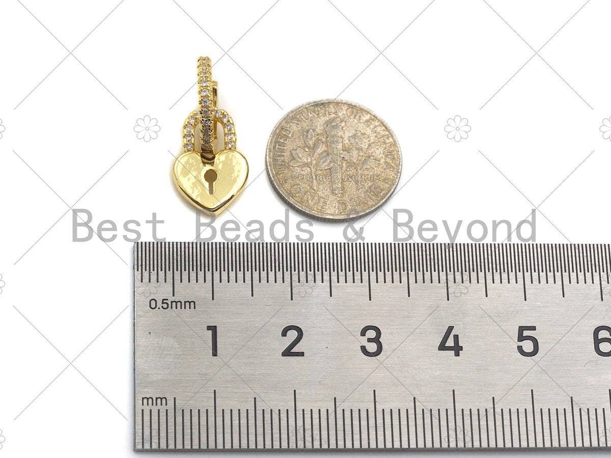 CZ Heart Huggie Earrings, Sku#O26