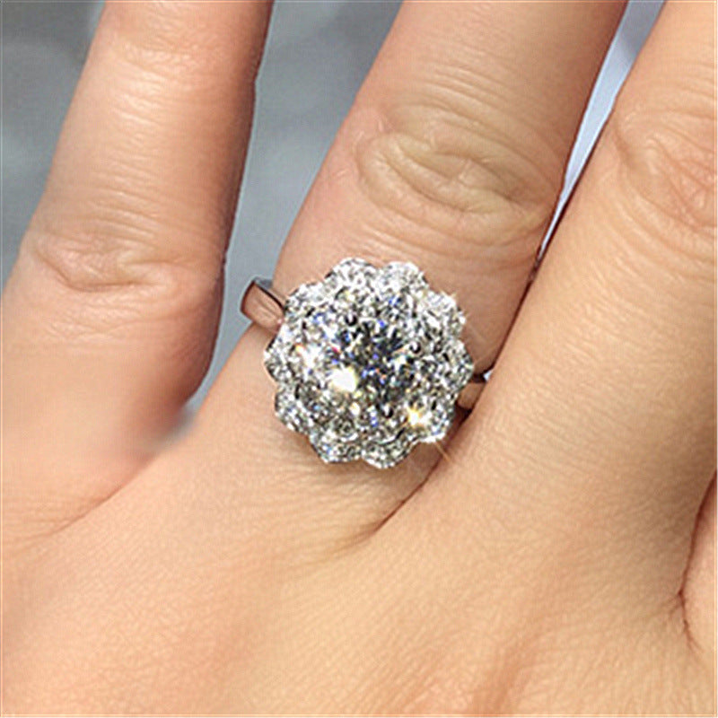 Double Layer Floral Plum Blossom Ring