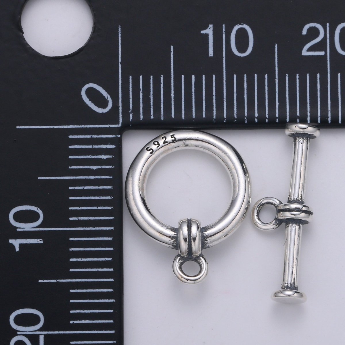 925 Sterling Silver OT Clasp, Circle and Toggle Clasp for necklace, bracelet, DIY Jewelry making SL-254