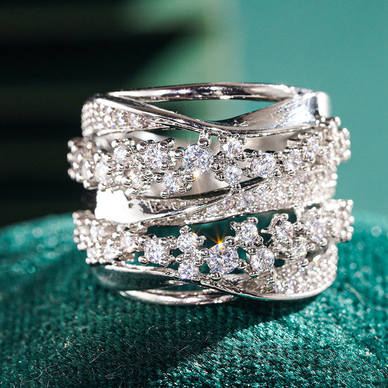 Geometric Design Korean-style Women's Ring