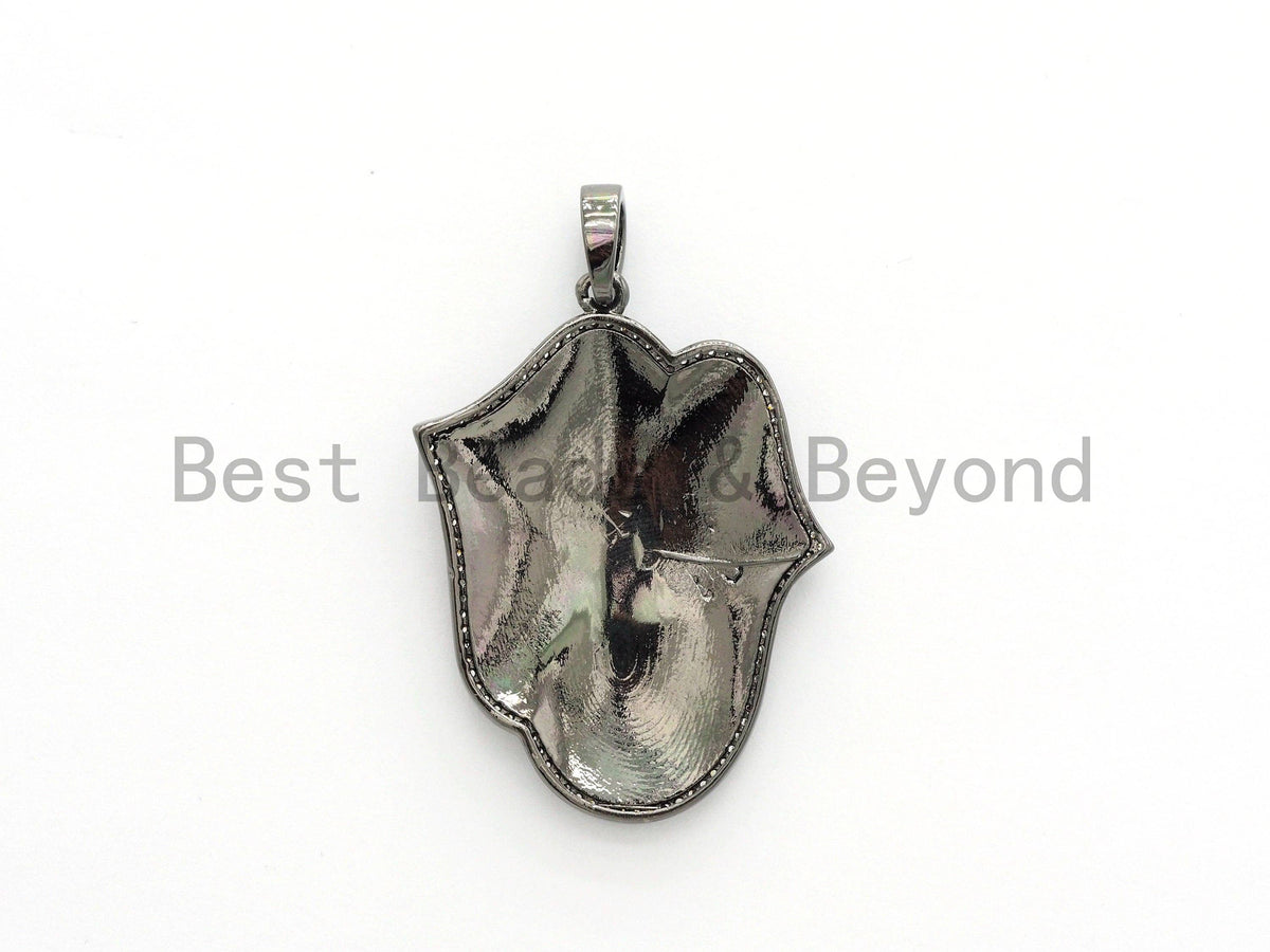 NEW Enamel Colorful Mick Jagger Rolling Tongue Pendant,CZ Micro Pave Tongue pendant,Enamel pendant,Enamel Jewelry,34x43mm,sku#F576C