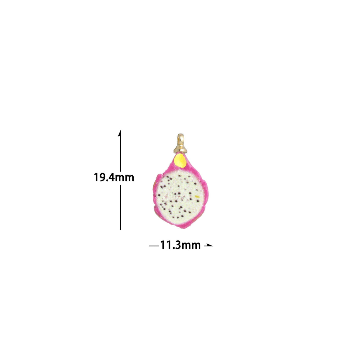 Enamel Dragon Fruit Charm Pendant,Sku#LK1249