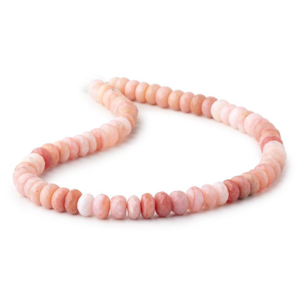 9mm Pink Peruvian Opal Faceted Rondelle Beads 15 inch 70 pieces AA