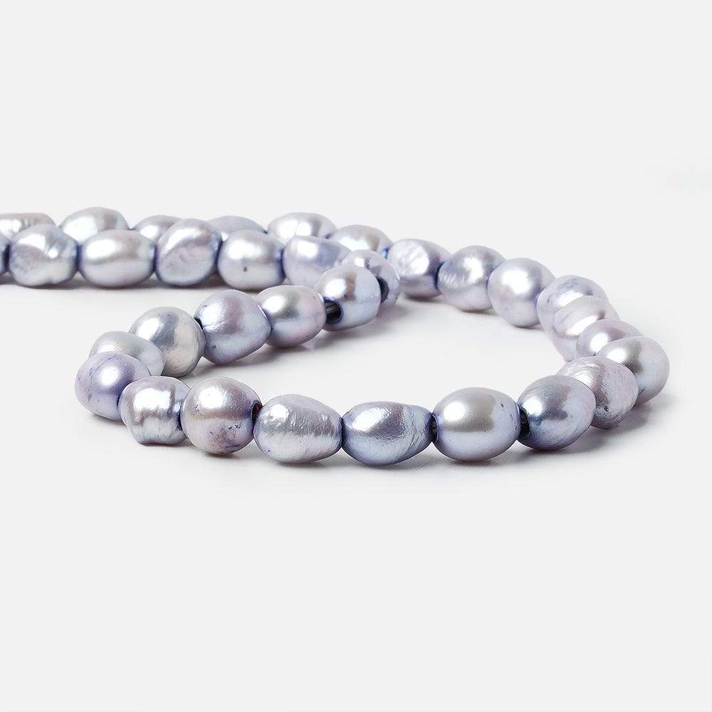 9x8-11x9mm Silver Violet Baroque 2.5mm large hole Pearls