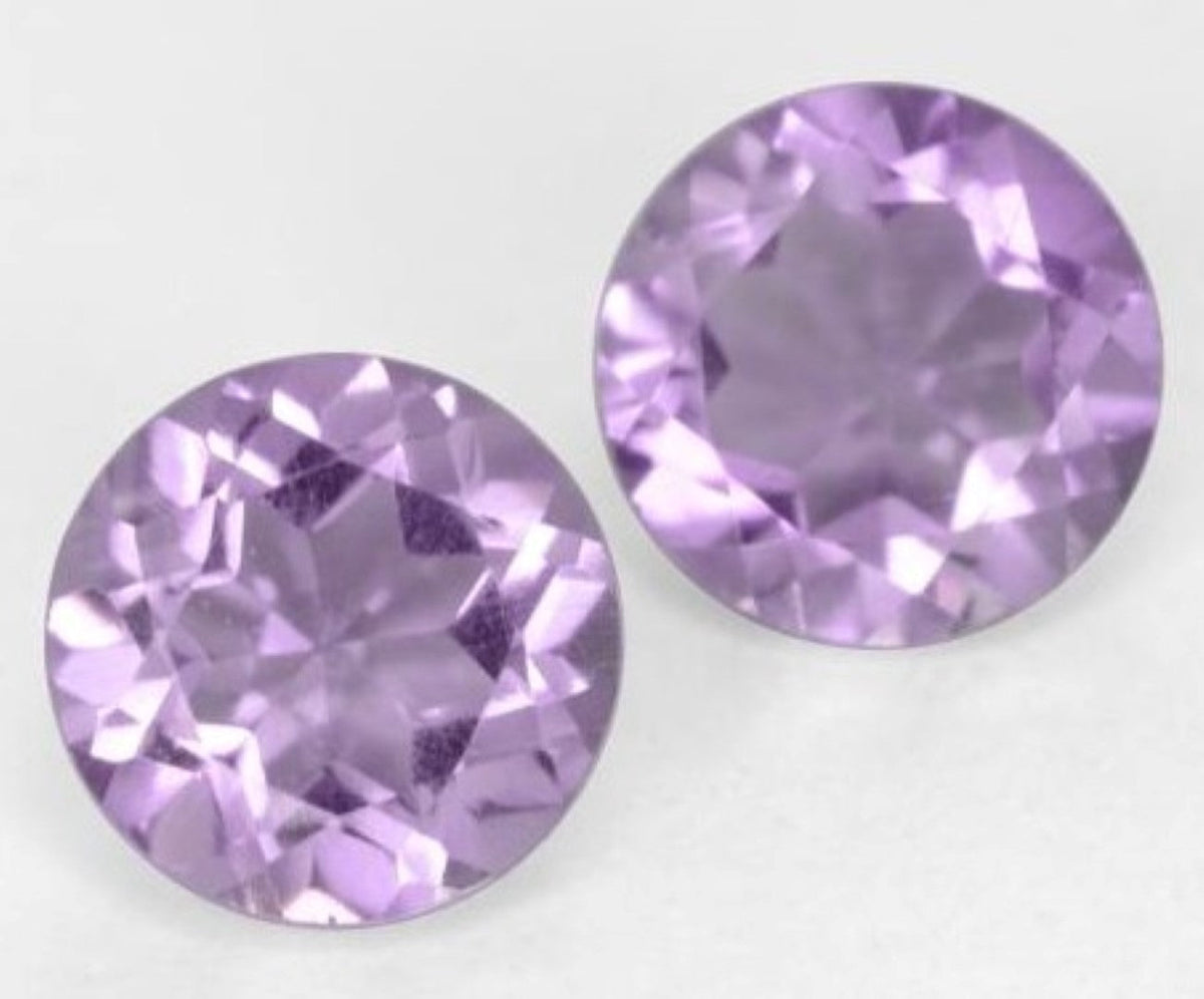 Amethyst Round Cut Brazilian Violet Purple Small AA VS Nice