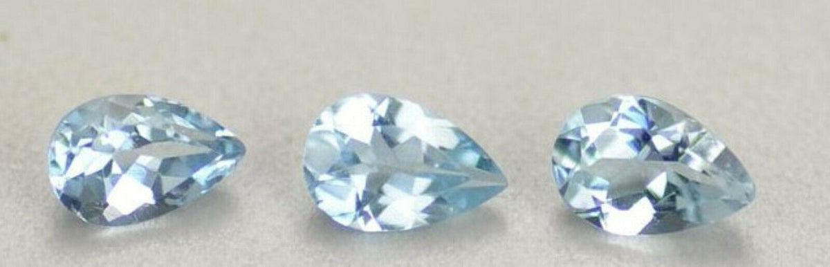 Aquamarine Pear (Tear Drop) Cut 5x3mm 1/3 ct Brazilian