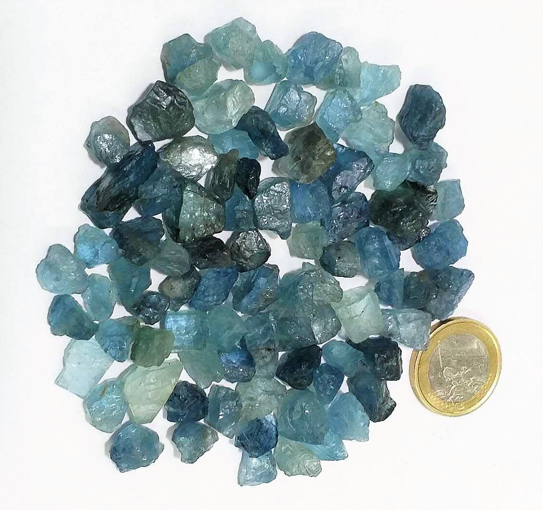Aquamarine Rough Facet 50 Carats African Small Stones Wholesale Lot