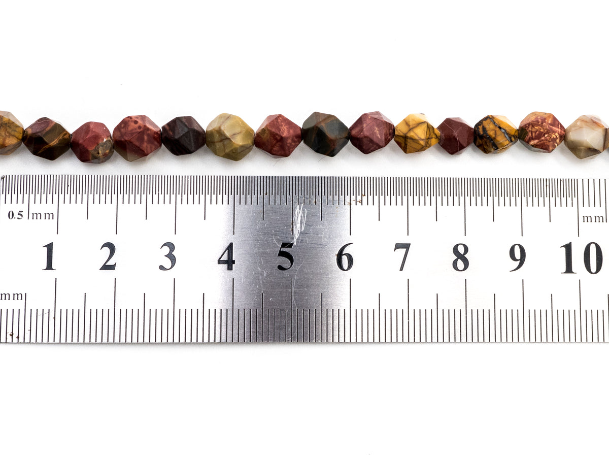 Unique Cut Quality Natural Piscasso Jasper beads, 8mm/10mm, Diamond Cut Faceted Round Gemstone Beads, 15.5inch strand, SKU#U133