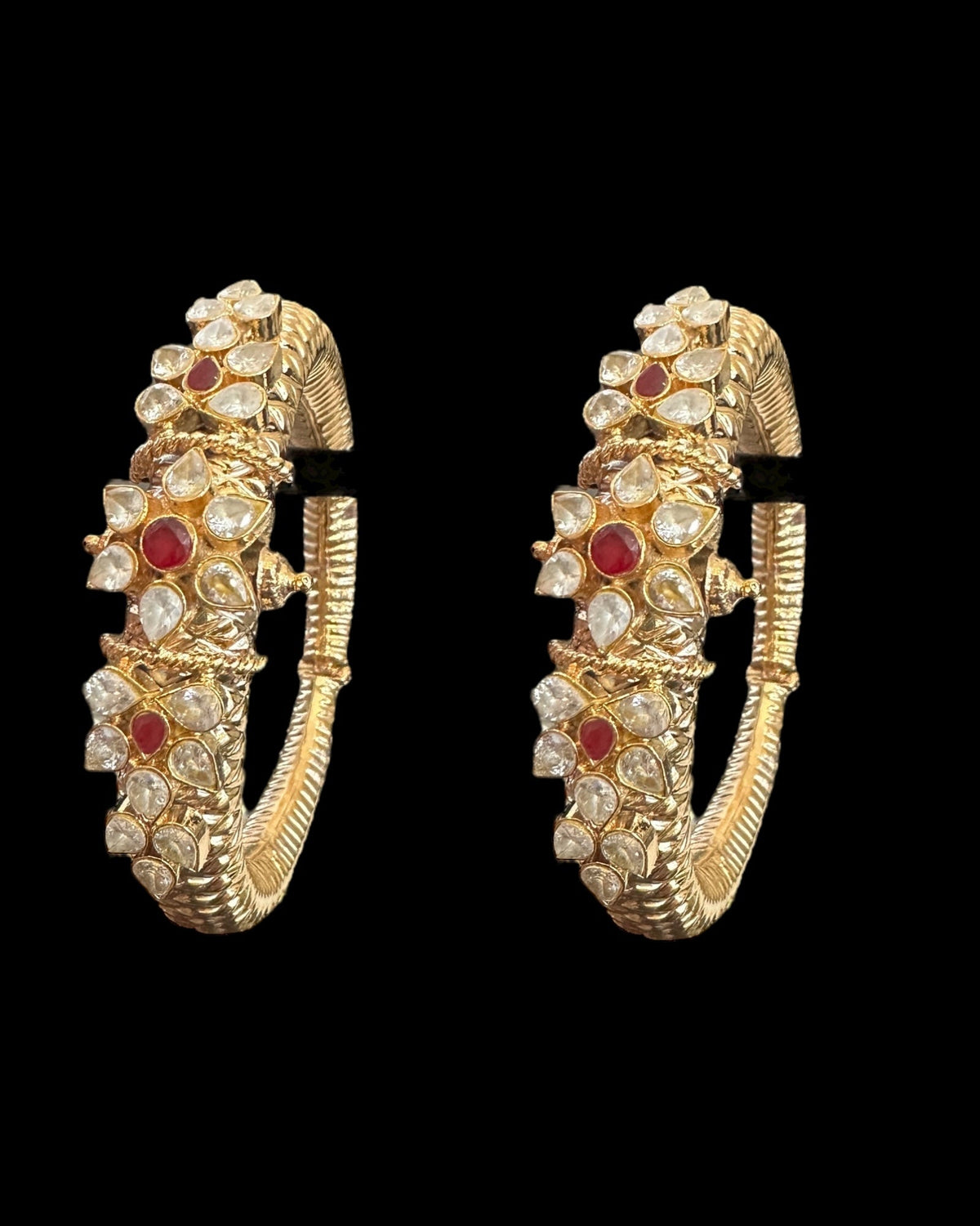 B396 Phannas ka kada - bangles 1 pair in high quality zircon ( READY TO SHIP )