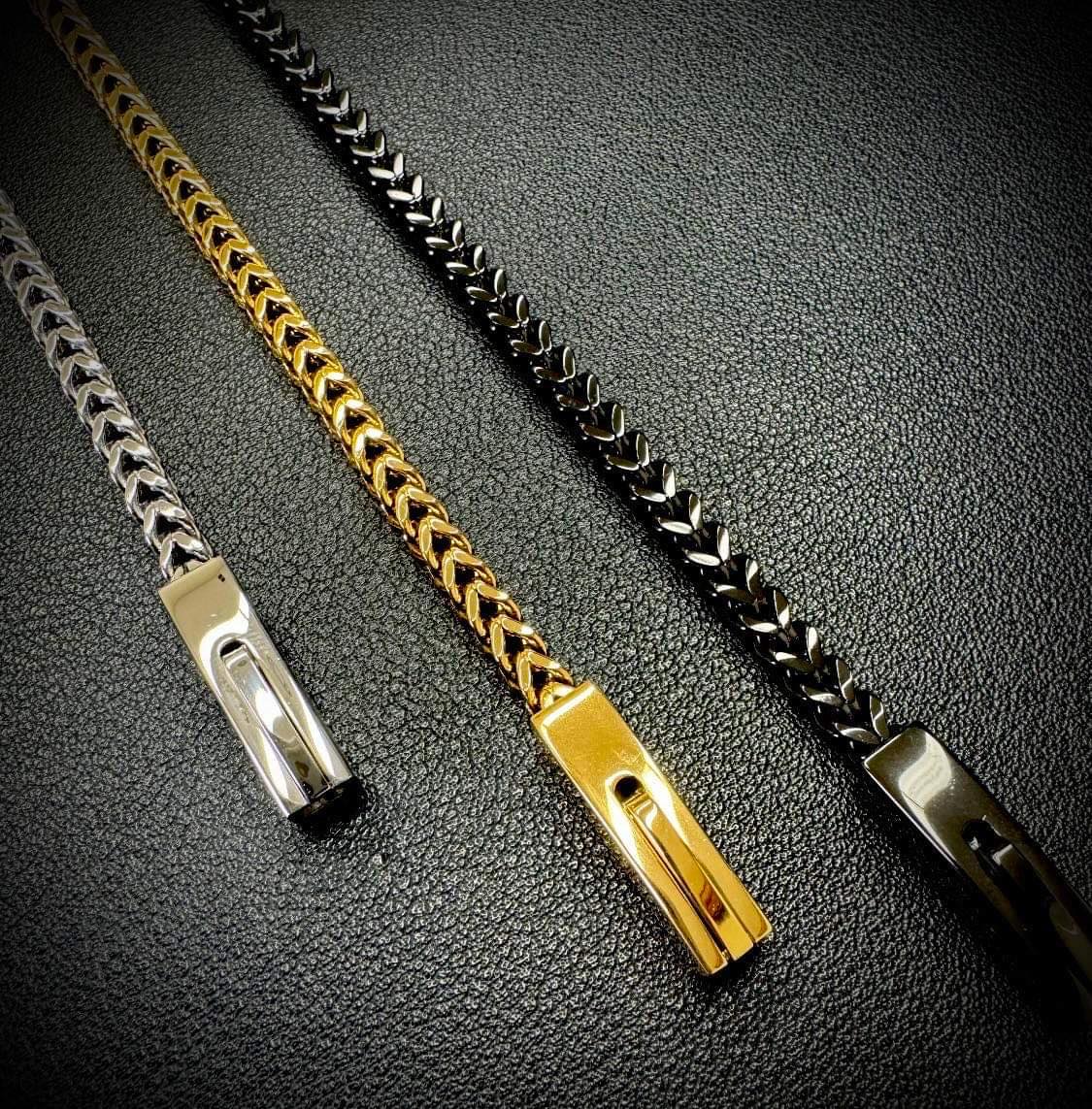 BG140G B.Tiff Gold Franco Link Bracelet