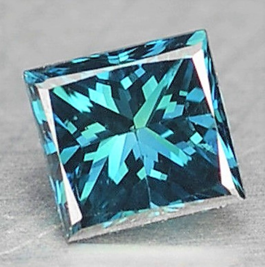 Blue Diamond Princess Cut Indian 2mm Micro Sized