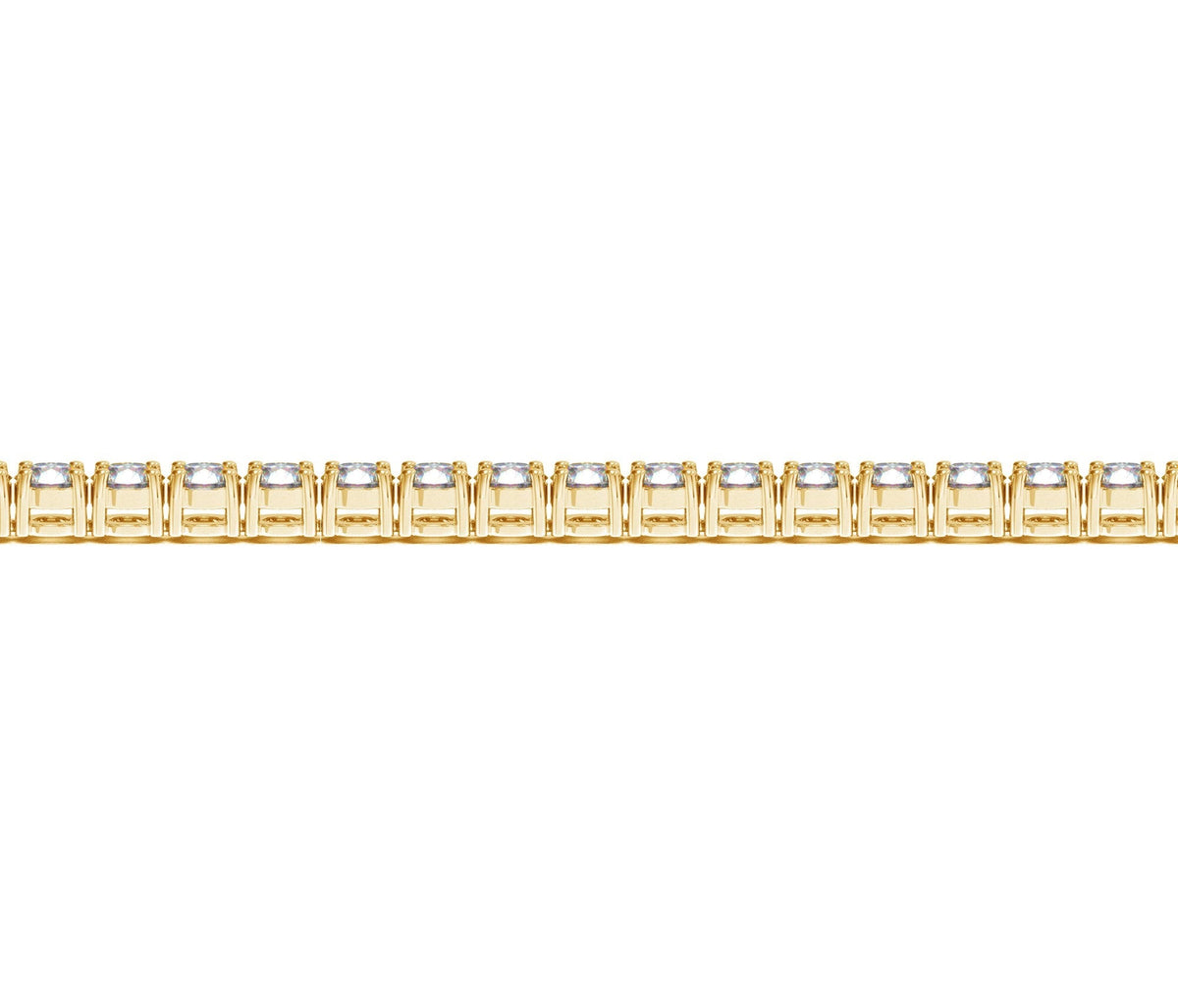 Lab Grown Round Diamond Tennis Bracelet in 14k Yellow Gold(10 cctw F/G VS2/SI1)