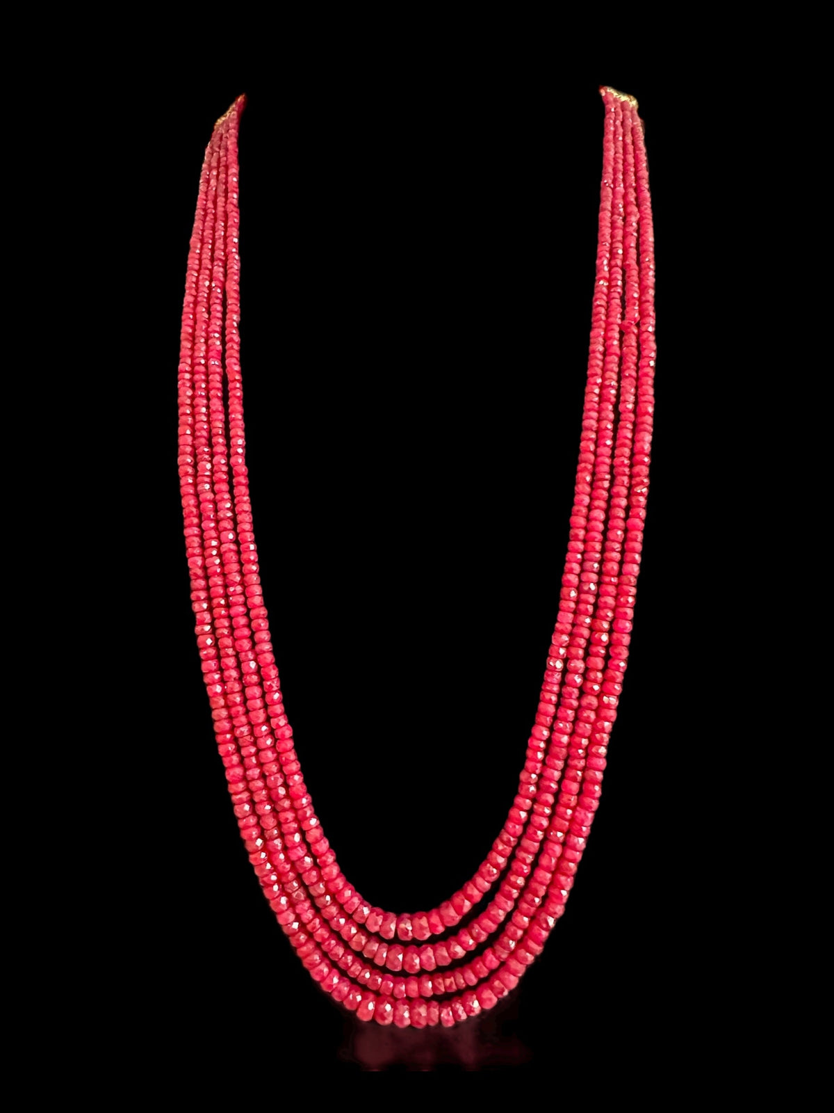 NS293R RUBY beads necklace ( SHIPS IN 5 WEEKS )