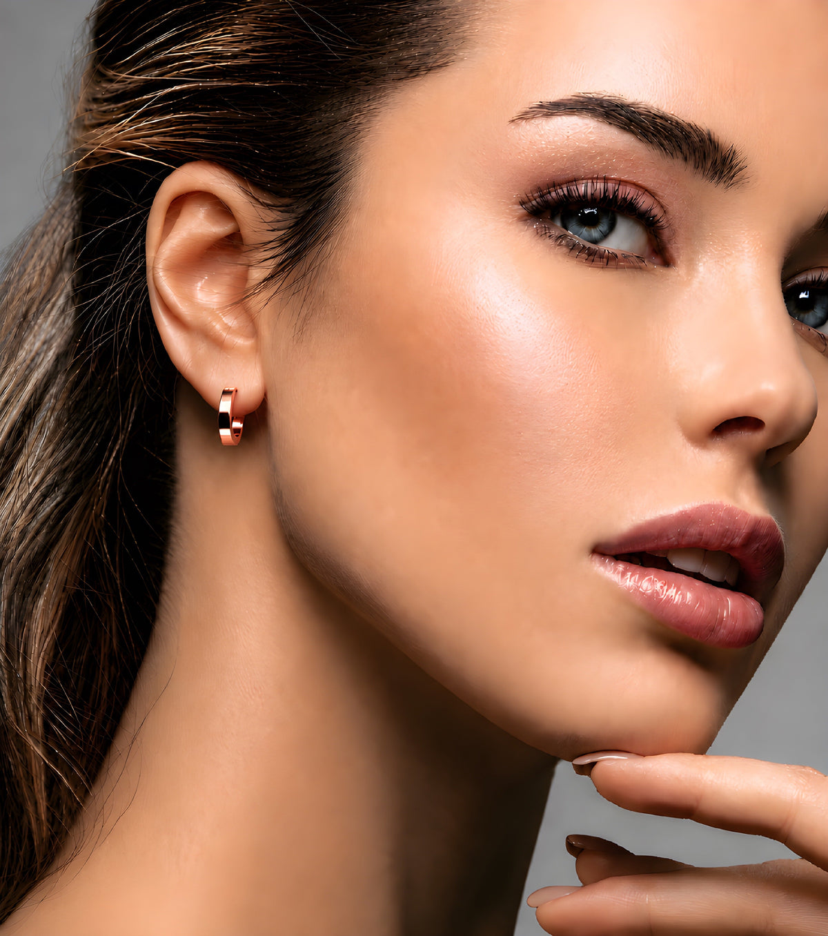 ER300RG B.Tiff Rose Gold Hoop Earrings