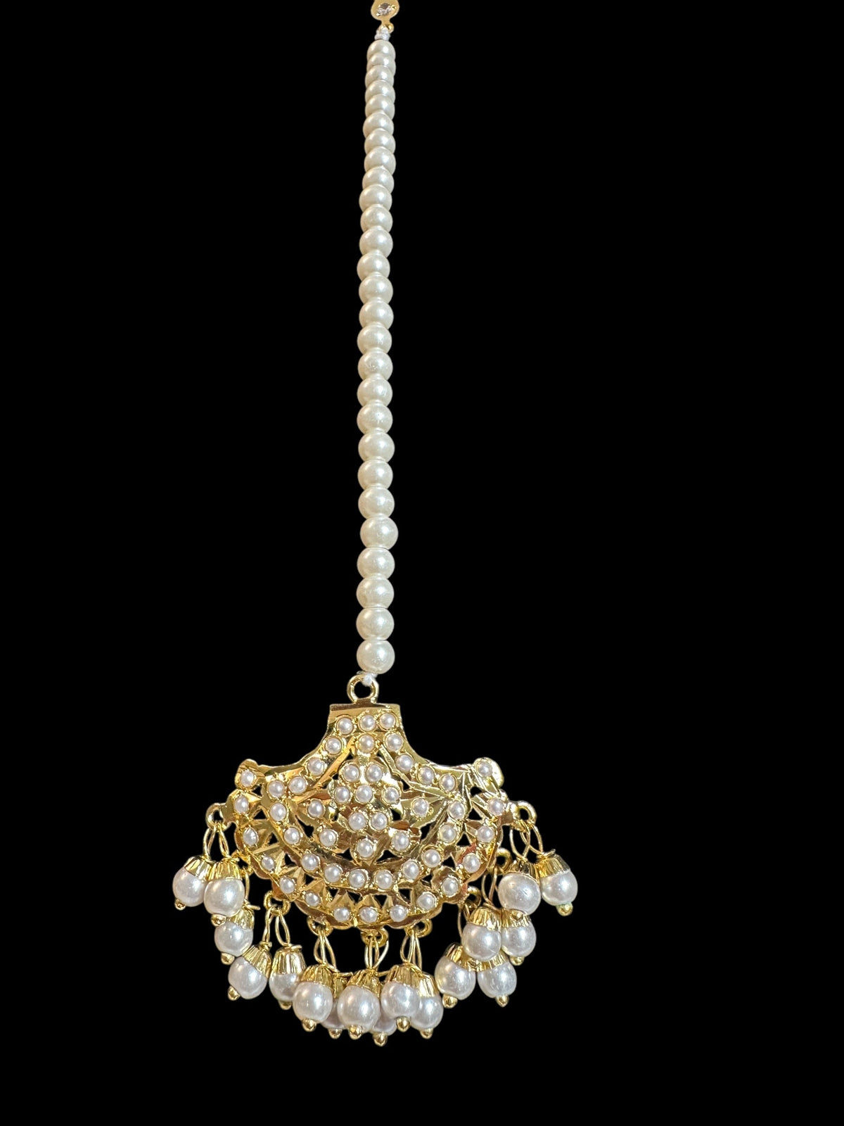 DLN90 jadau rani haar in pearls ( READY TO SHIP )