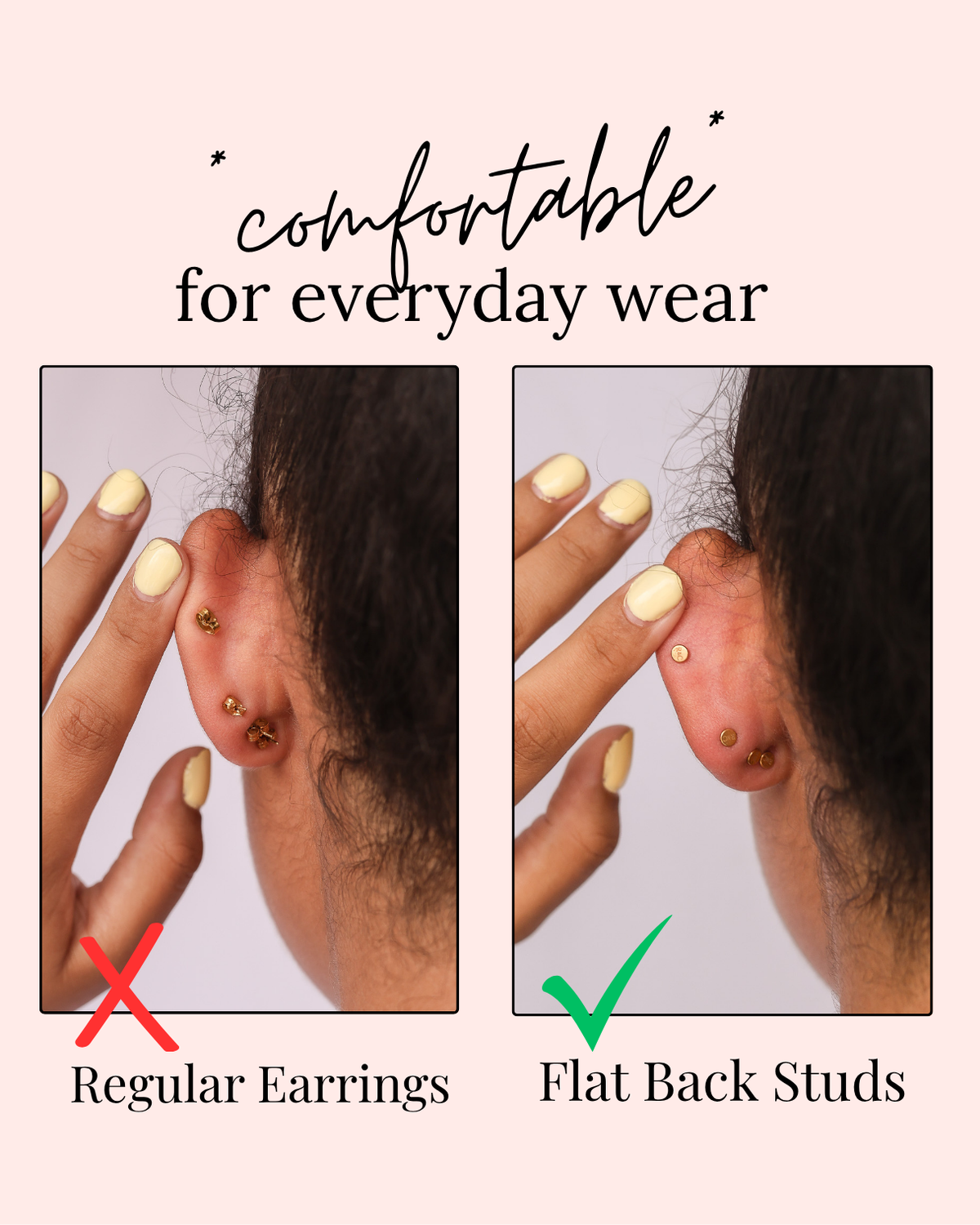 Moon Flat Back Stud