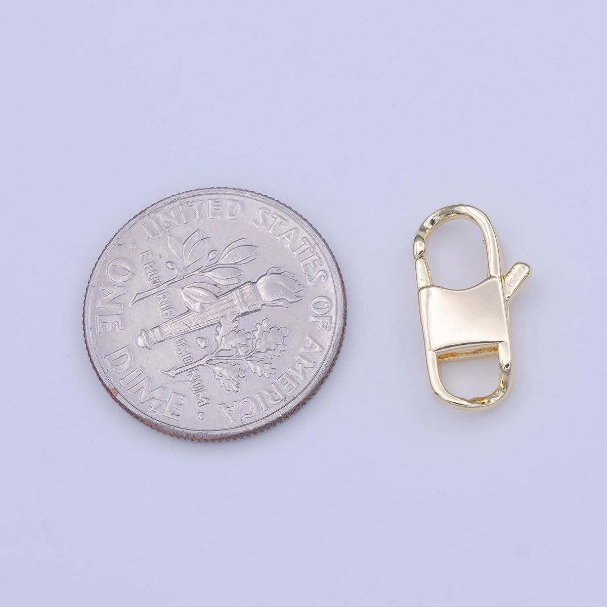 Rectangular Double Sided 14.5mm Lobster Clasps Jewelry Supply Closure in Gold & Silver | K-268 K-288