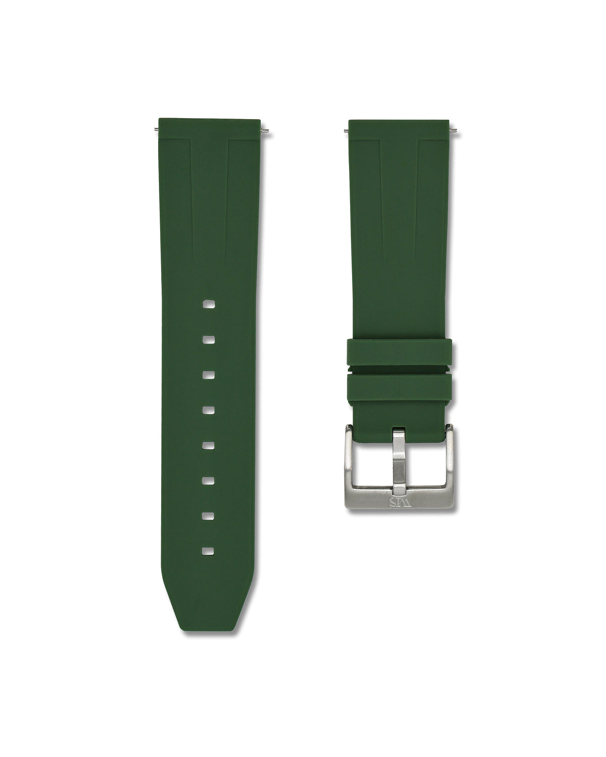 Forest Green Quick Release Rubber Strap 22mm