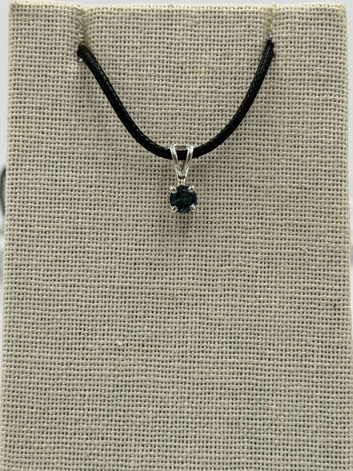 Sterling Silver Round London Blue Topaz Pendant