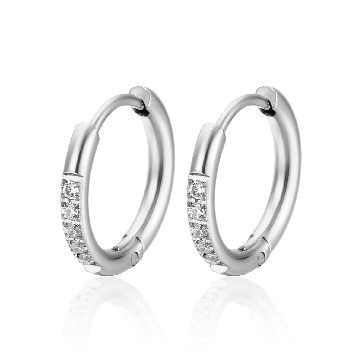 Coil Stainless Steel Titanium Ear Clip Earrings