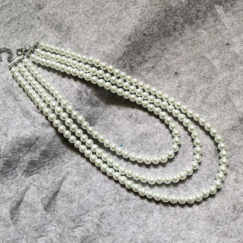 Glass Pearl Elegant Fashion Sweater Chain Necklaces